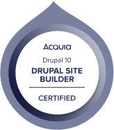 Home acquia certification badge drupal site builder drupal 10 (1)